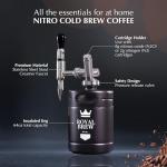 The Original Royal Brew Nitro Cold Brew Coffee Maker - Gift for Coffee Lovers - 64 oz Home Keg, Nitrogen Gas System Coffee Dispenser Kit