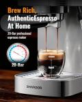 SHARDOR Espresso Machine 20 Bar, Expresso Coffee Machines with Touchscreen, Expresso Machines for Home with Milk Frother and Adjustable Temperature, for Espresso, Latte and Cappuccino Drinks