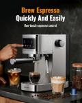 SHARDOR Espresso Machine 20 Bar, Expresso Coffee Machines with Touchscreen, Expresso Machines for Home with Milk Frother and Adjustable Temperature, for Espresso, Latte and Cappuccino Drinks