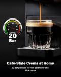 KIDISLE 20 Bar Espresso Machine, Compatible with Nespresso Original & Dolce Gusto Capsules, Ground Coffee & ESE Pods, 47.3oz Tank, One-Touch Boil, Smart Controls, Drip Tray & Storage