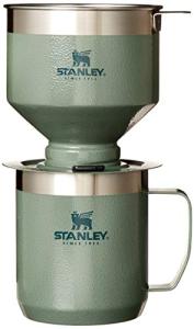 STANLEY Perfect Brew Pour Over Set | 12 oz Camp Mug with Lid Included | Drip Coffee Maker with Reusable Filter | Insulated Stainless Steel | BPA-Free | Hammertone Green