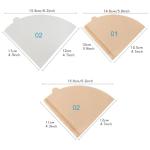 YQL Coffee Filter Paper,Size02 200 Count Natural Unbleached Disposable Coffee Filters Paper Fit for Drip Coffee Dripper