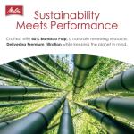 Melitta Bamboo Cone Coffee Filters, 80 Count