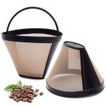 Reusable #4 Cone Coffee Filters Basket Replacement for Cuisinart Coffee Makers(2 Reusable Filters)