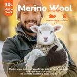 Heat equation Merino Wool Gloves for Men Women, Touch Screen Warm Glove Liners Thermal Soft Knit Lining for Winter Running Hiking L/XL Coffee Bean