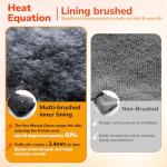 Heat equation Merino Wool Gloves for Men Women, Touch Screen Warm Glove Liners Thermal Soft Knit Lining for Winter Running Hiking L/XL Coffee Bean