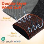 Heat equation Merino Wool Gloves for Men Women, Touch Screen Warm Glove Liners Thermal Soft Knit Lining for Winter Running Hiking L/XL Coffee Bean