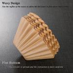 MUCXNIIY 2-5 Cup Coffee Filters, Pack of 100 Unbleached Coffee Filters 5 Cup, Thicken Natural Coffee Filter Basket for Commercial, Home Coffee Maker, Pour Over Coffee Kit (Brown, W02)