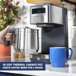 GE Drip Coffee Maker With Timer | 10-Cup Thermal Carafe Pot Keeps Coffee Warm for 2 Hours | Adjustable Brew Strength | Wide Shower Head for Maximum Flavor | Kitchen Essentials | Stainless Steel