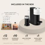 Nespresso Vertuo Next Coffee and Espresso Maker by De'Longhi with Aeroccino Milk Frother, White