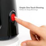 OVENTE 12-Cup Drip Coffee Maker with Borosilicate Glass Carafe, One-Touch Operation Machine, Anti-Drip System, Reusable Filter and Clear View Water Level Gauge, Ideal for Home or Office, Black CM412B