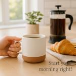 Trendy 12oz Ceramic Mug with Unique Art Design