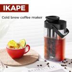 IKAPE 33.8oz Cold Brew Coffee Maker with Removable Filter, Leak-proof Spout for Iced Coffee, Tea & Flavored Drinks, Space Saving Tritan Pitcher