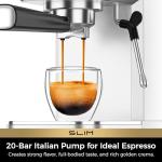 CHULUX Slim Espresso Machine with Milk Frother