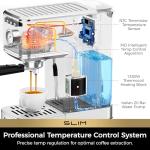 CHULUX Slim Espresso Machine with Milk Frother