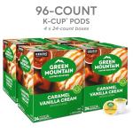 Green Mountain Coffee Roasters Caramel Vanilla Cream Coffee, Keurig Single-Serve K-Cup pods, Light Roast, 96 Count