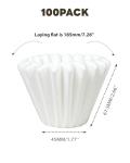 2-5 Cup Coffee Filters,100 Count Disposable Basket Coffee Filter Paper, Compatible with Kalita Wave Pour Over Coffee Dripper 185 Series, For 2-5 People