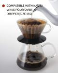 2-5 Cup Coffee Filters,100 Count Disposable Basket Coffee Filter Paper, Compatible with Kalita Wave Pour Over Coffee Dripper 185 Series, For 2-5 People