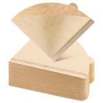 100 Count Pour Over Coffee Filters Paper, Size 02 Natural Brown Coffee Filters Cone, V02 Unbleached Disposable Paper Filters Compatible with Pour Over and Drip Coffee Maker(2-4 Cups)