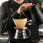 100 Count Pour Over Coffee Filters Paper, Size 02 Natural Brown Coffee Filters Cone, V02 Unbleached Disposable Paper Filters Compatible with Pour Over and Drip Coffee Maker(2-4 Cups)