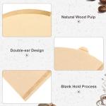 100 Count Pour Over Coffee Filters Paper, Size 02 Natural Brown Coffee Filters Cone, V02 Unbleached Disposable Paper Filters Compatible with Pour Over and Drip Coffee Maker(2-4 Cups)