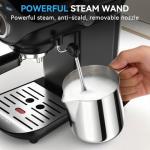 XIXUBX Espresso Machine 20 Bar, Compact Coffee Maker with Milk Frother Steam Wand Professional Coffee Machine for Home, Latte Cappuccino Machine for Office Use