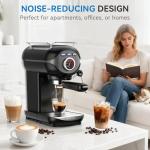 XIXUBX Espresso Machine 20 Bar, Compact Coffee Maker with Milk Frother Steam Wand Professional Coffee Machine for Home, Latte Cappuccino Machine for Office Use