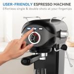 XIXUBX Espresso Machine 20 Bar, Compact Coffee Maker with Milk Frother Steam Wand Professional Coffee Machine for Home, Latte Cappuccino Machine for Office Use