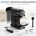 XIXUBX Espresso Machine 20 Bar, Compact Coffee Maker with Milk Frother Steam Wand Professional Coffee Machine for Home, Latte Cappuccino Machine for Office Use