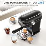 XIXUBX Espresso Machine 20 Bar, Compact Coffee Maker with Milk Frother Steam Wand Professional Coffee Machine for Home, Latte Cappuccino Machine for Office Use
