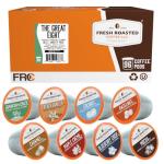 Fresh Roasted Coffee, The Great Eight, Flavored Coffee Pod Variety Pack, K-Cup Compatible, 96 Count
