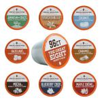 Fresh Roasted Coffee, The Great Eight, Flavored Coffee Pod Variety Pack, K-Cup Compatible, 96 Count