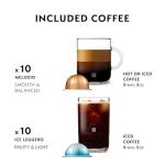 Nespresso Vertuo Pop+ Cold Value Added Bundle with Iced Coffee Tumbler by De'Longhi, Liquorice Black