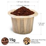 100 Count Fanativita K Cup Coffee Filters Disposable for Keurig Single Cup, Compatible with All Reusable K Cups (Unbleached)