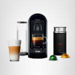 Nespresso Vertuo Plus Coffee and Espresso Maker by Breville, Ink Black with Aeroccino Milk Frother
