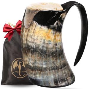Authentic Viking Horn Mug - 16oz Unique Cup
