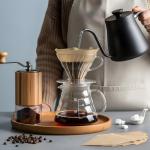 200 Count #4 Cone Coffee Filters 8-12 Cup, Unbleached Natural Coffee Paper Filters, No Blowout, Disposable Coffee Filter for Pour Over and Drip Coffee Maker