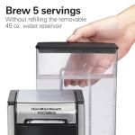 Hamilton Beach FlexBrew Advanced 4-in-1 Single Serve Hot & Iced Coffee Maker with Removable 45 oz. Water Reservoir, Use Pod Packs and Grounds, Fast Brewing, LED Touchscreen, Black (49925)