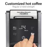 Hamilton Beach FlexBrew Advanced 4-in-1 Single Serve Hot & Iced Coffee Maker with Removable 45 oz. Water Reservoir, Use Pod Packs and Grounds, Fast Brewing, LED Touchscreen, Black (49925)