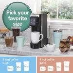 Hamilton Beach FlexBrew Advanced 4-in-1 Single Serve Hot & Iced Coffee Maker with Removable 45 oz. Water Reservoir, Use Pod Packs and Grounds, Fast Brewing, LED Touchscreen, Black (49925)