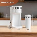 oveisn Singel Cup Coffee Maker Personal Single-Serve Compact Coffee Maker,Portable Handle, for Travel, Camping, Office, RV and Dorm