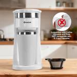 oveisn Singel Cup Coffee Maker Personal Single-Serve Compact Coffee Maker,Portable Handle, for Travel, Camping, Office, RV and Dorm