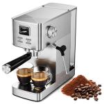 Electactic Espresso Machine 20 Bar, Compact Espresso Coffee Machine with Steam Milk Frother & 47oz Removable Water Tank, Hot Water Function for Home Cappuccino, Latte