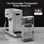 Electactic Espresso Machine 20 Bar, Compact Espresso Coffee Machine with Steam Milk Frother & 47oz Removable Water Tank, Hot Water Function for Home Cappuccino, Latte