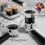 Electactic Espresso Machine 20 Bar, Compact Espresso Coffee Machine with Steam Milk Frother & 47oz Removable Water Tank, Hot Water Function for Home Cappuccino, Latte