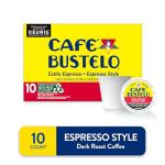 Café Bustelo Espresso Style Dark Roast Coffee, Keurig K-Cup Pods, 10 Count Box