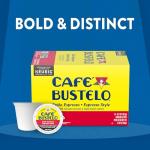 Café Bustelo Espresso Style Dark Roast Coffee, Keurig K-Cup Pods, 10 Count Box