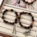 OULIGET Real Coffee Bean Bracelet,Handmade Stretch Beaded Minimalist Boho Couples Set,Unique Jewelry Gift for Coffee Lovers