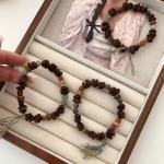 OULIGET Real Coffee Bean Bracelet,Handmade Stretch Beaded Minimalist Boho Couples Set,Unique Jewelry Gift for Coffee Lovers