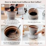 Minidiva Cold Brew Coffee Maker, Vacuum Extraction Coffee Machine, Fully Automatic 4-minutes Brewing Pneumatic Extraction, Reusable, Portable, Battery Powered, 350ML for Home Office Camping (Gray)